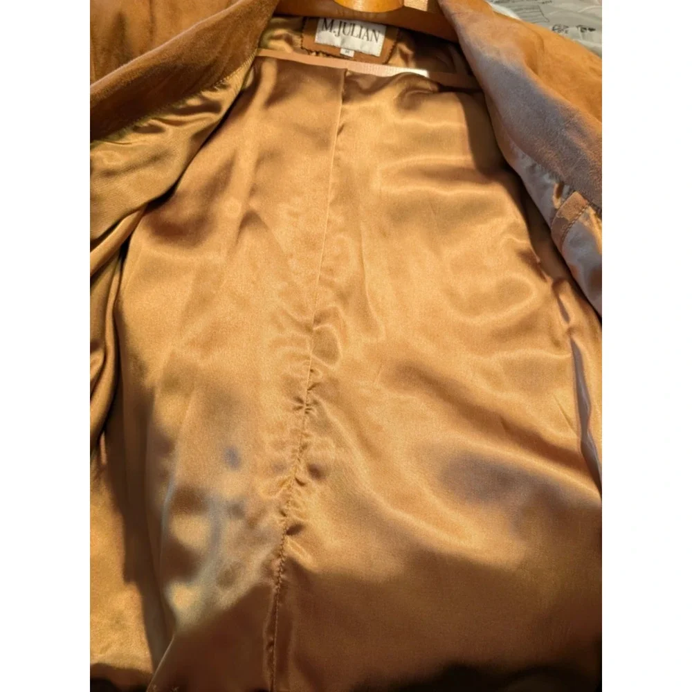 Vintage M.Julian Tan Suede Button Jacket Blazer MEDIUM‎ EUC